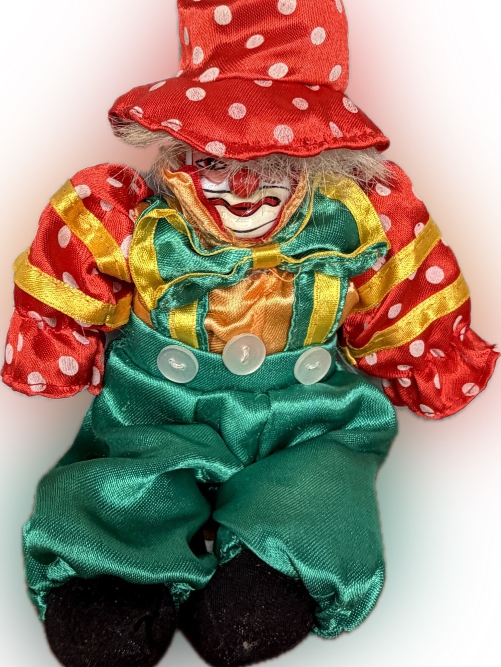 Vintage Small Porcelain Clown Doll